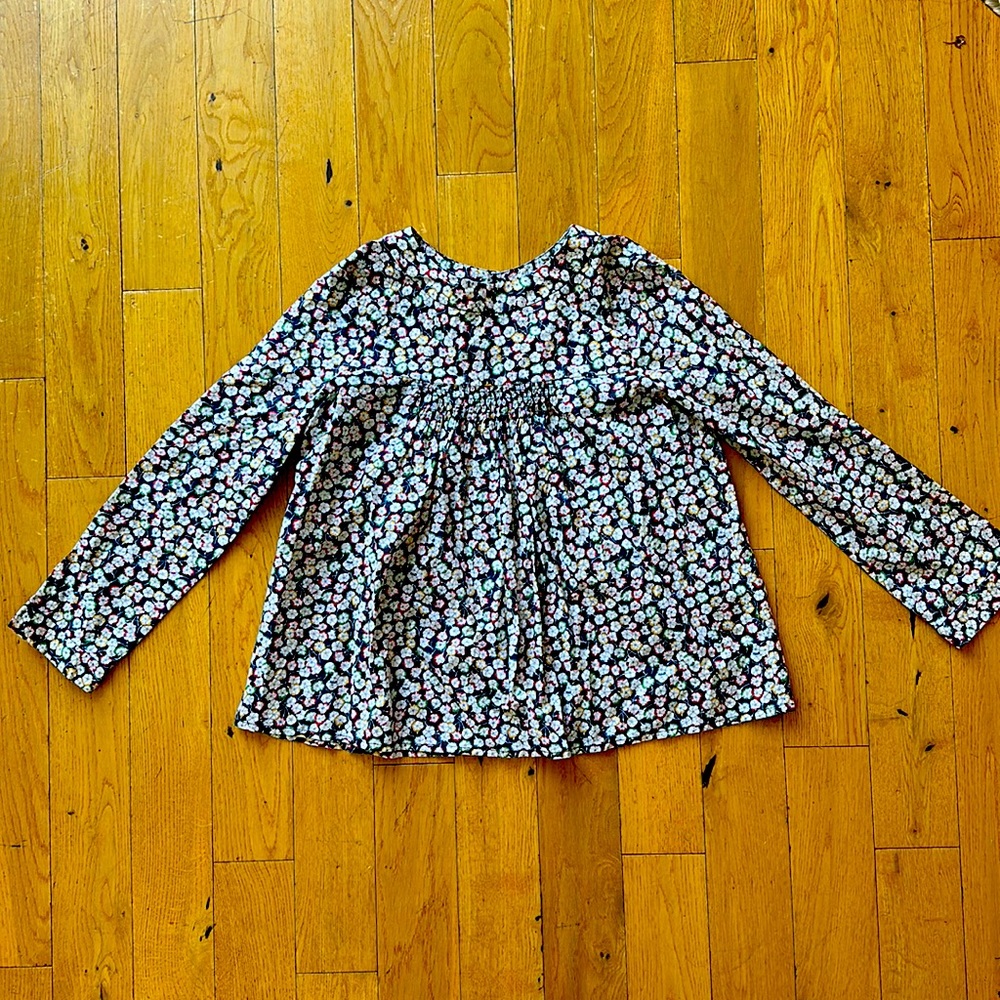 EUC Bonpoint size 12 floral long sleeve blouse!